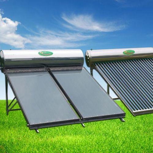 红日家用平板太阳能热水器太阳板集热板可装屋顶热水工程图片